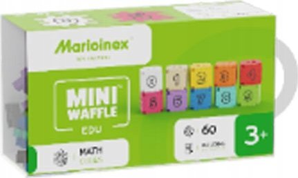 Marioinex Klocki Mini Waffle Edu - Kostki matematyczne 60 elementów