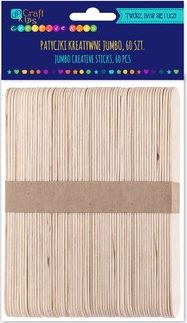 DP Craft Patyczki kreatywne DPCRAFT Jumbo naturalne 14, 8x1, 7cm 60szt. Dalprint