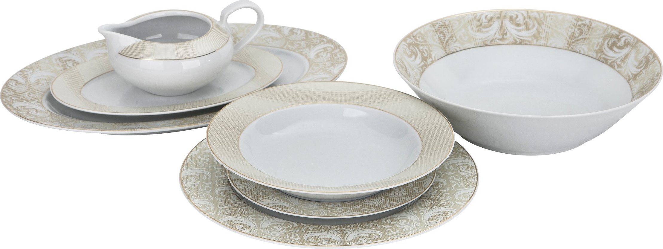 Ćmielów Serwis obiadowy 6/22 Atlanta Gold