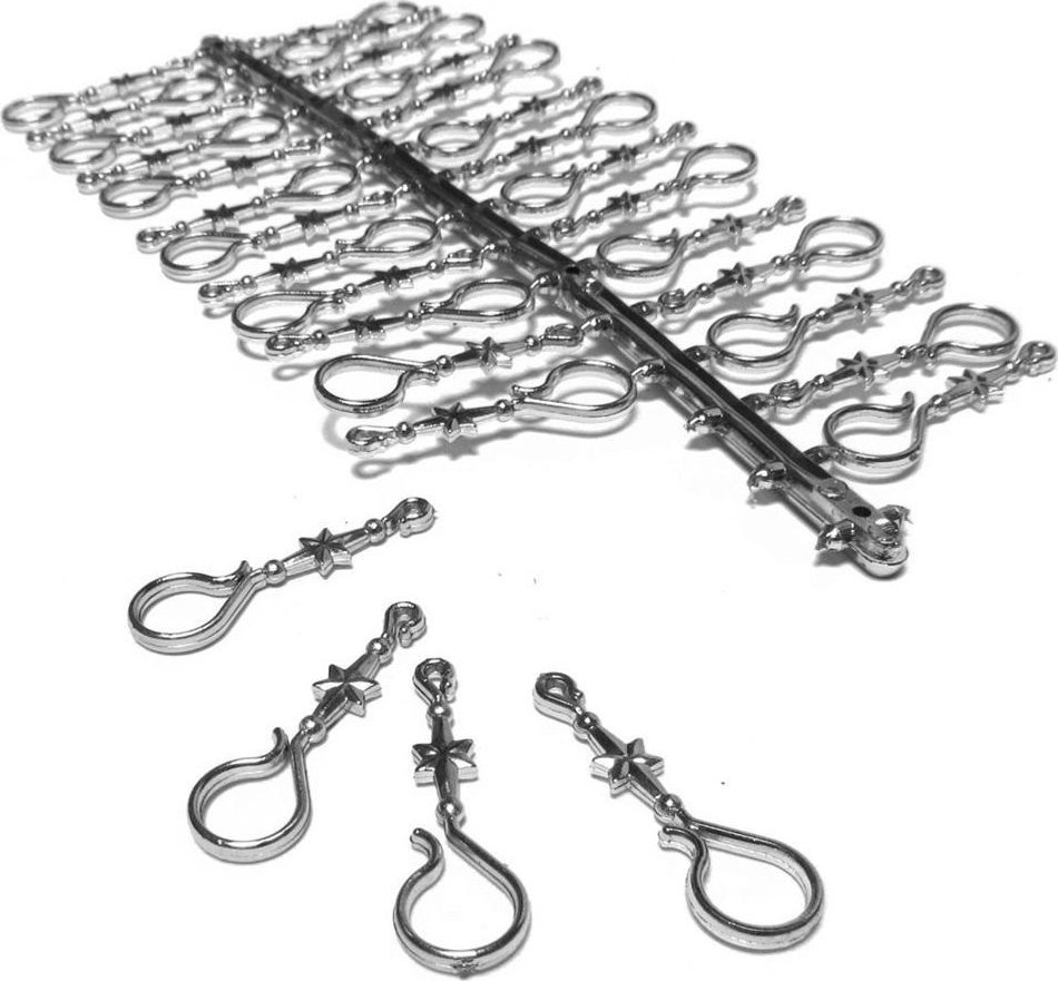 Haczyki plastikowe do ozdób srebrne 30szt