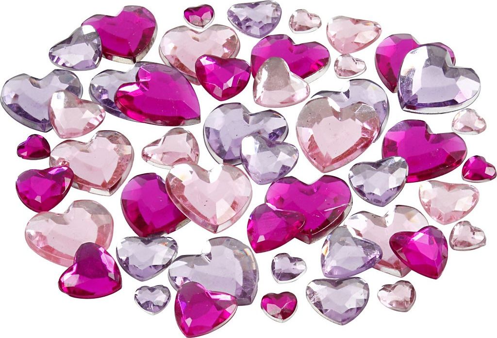 Creativ Company A/S Dżety Serca 3 rozm. Różowo Fioletowe