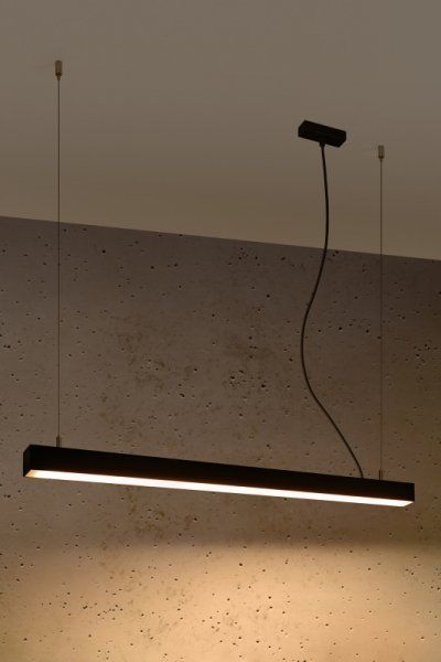 Lampa wisząca Sollux Lampa wisząca PINNE 90 czarna 3000K