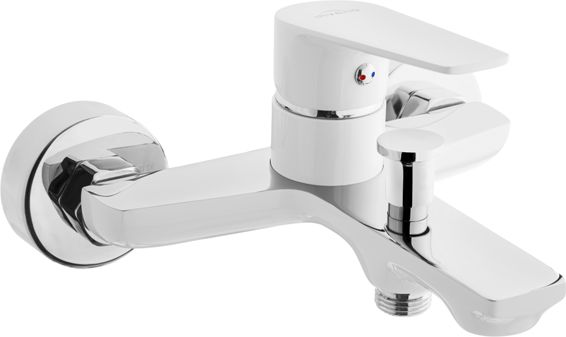 Bateria wannowa Invena Dokos ścienne biały (BW-19-002)