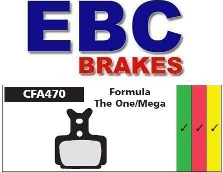 EBC Polska Sp. Z O.O Klocki hamulcowe rowerowe EBC (organiczne wyczynowe) FORMULA THE ONE, MEGA, R1 uniwersalny