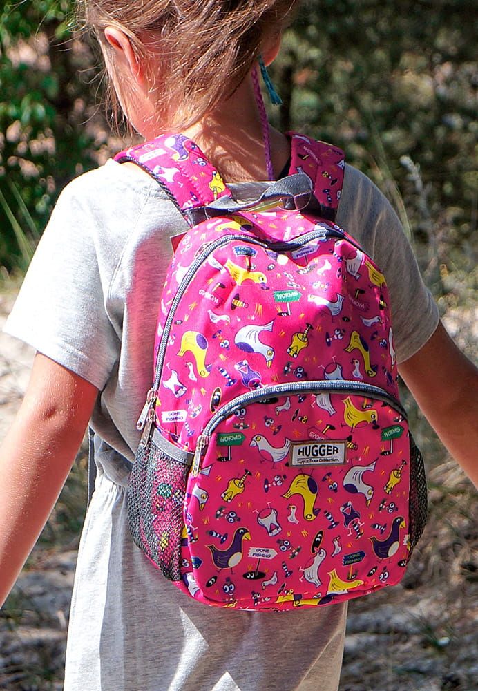 Hugger Plecak dla dzieci Hugger, Totty Tripper Medium, wiek 4-8 lat, wzór Birdies Wormies