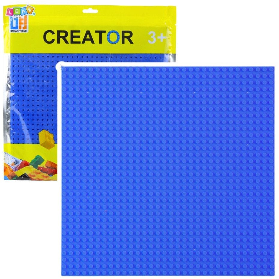 Płyta Plansza Konstrukcyjna Do Klocków Budowania Granatowa 25,5x25,5 cm LEAN TOYS