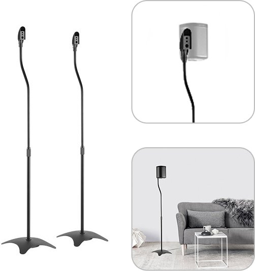 Statyw głośnikowy Audizio HTS10 - regulowana wysokość - zestaw 2 sztuk - czarny one size