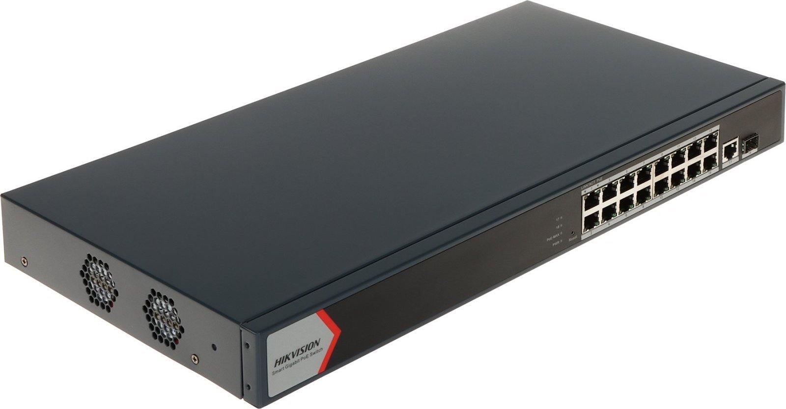 SWITCH POE DS-3E1518P-EI(V2) 16-PORTOWY SFP Hikvision