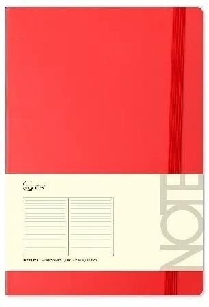 Notatnik A5 96 stron na gumkę czerwony