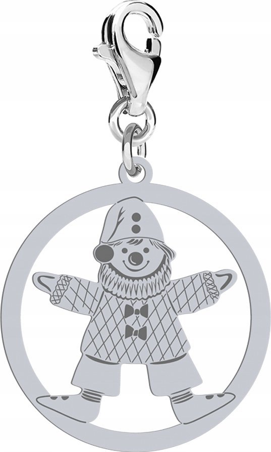 Radziszewska Jewellery Charms Srebrny Pajacyk Prezent Biżuteria Zawieszka ŻYCZENIA GRATIS