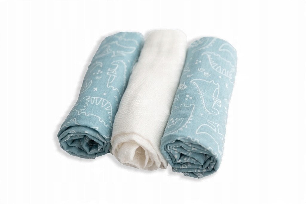 Pielucha MUSLIN DESIGN druk 3 pak, roz. 70x80