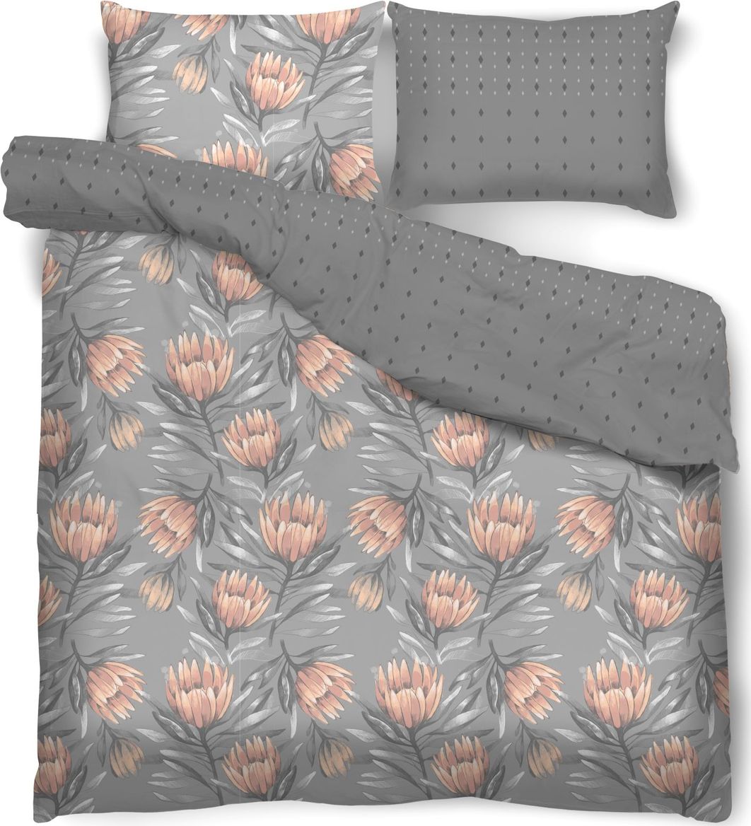 Miss Lucy Komplet pościeli z mikrofibry Noche Protea 160x200 cm; 2x70x80 cm