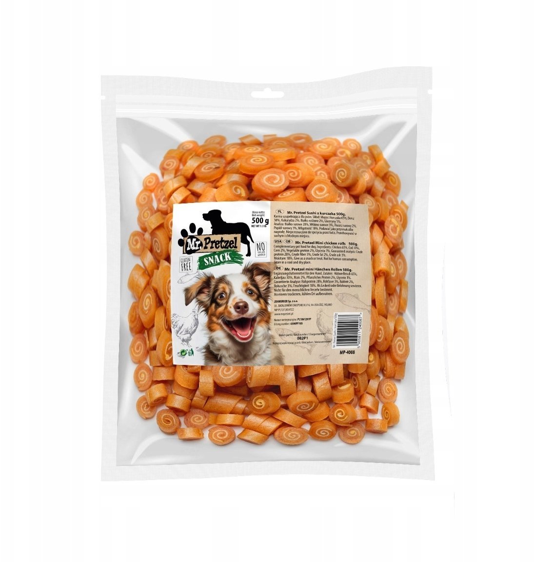 Mr. Pretzel Sushi z kurczaka 500g