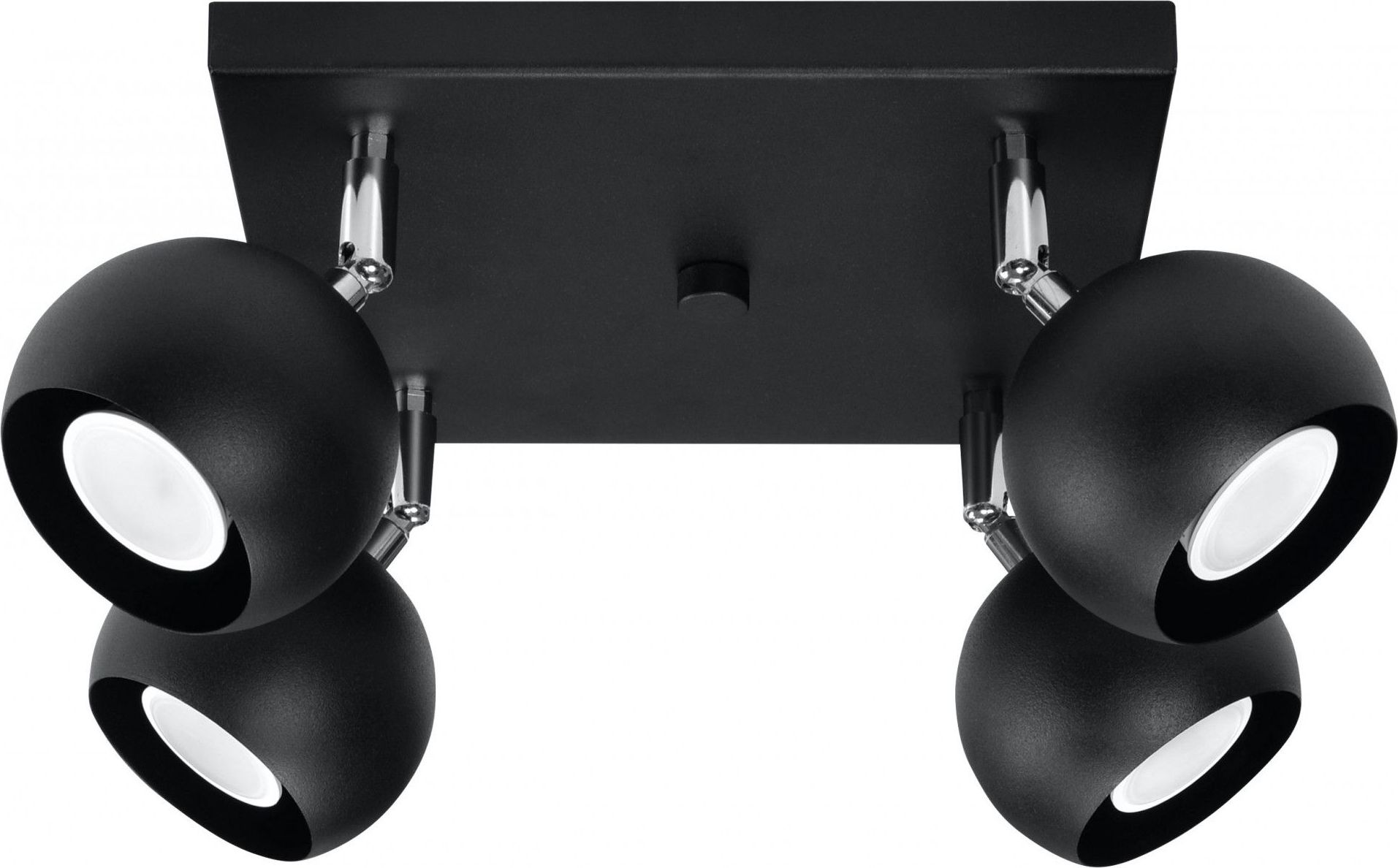 Lampa sufitowa Lumes Regulowany plafon kwadratowy E811-Oculars - czarny