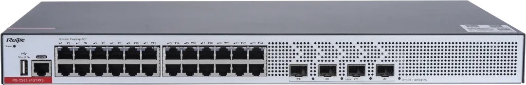 Ruijie Networks RG-CS83-24GT4XS łącza sieciowe Zarządzany L3 Gigabit Ethernet (10/100/1000) Szary
