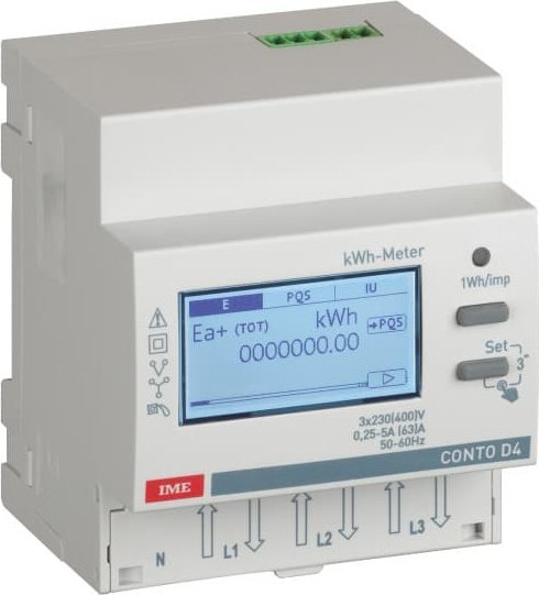 IME S.p.A. Licznik Energii (Mid) Wh/Varh 3f Pomiar Bezpośredni 63A Z Wyjściem Impulsowym 4 Moduły CE4DF30PMID