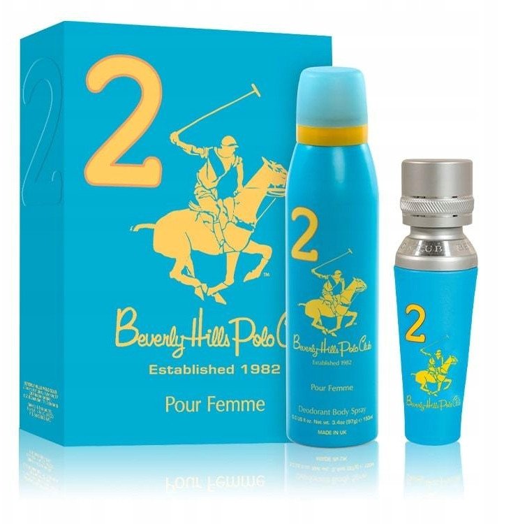 Gift Set Beverly Hills Polo Club: 1982 - Sport 2, Eau De Parfum, For Women, 50 ml + 1982 - Sport 2, Anti-Perspirant, Deodorant Spray, For Women, 150 m