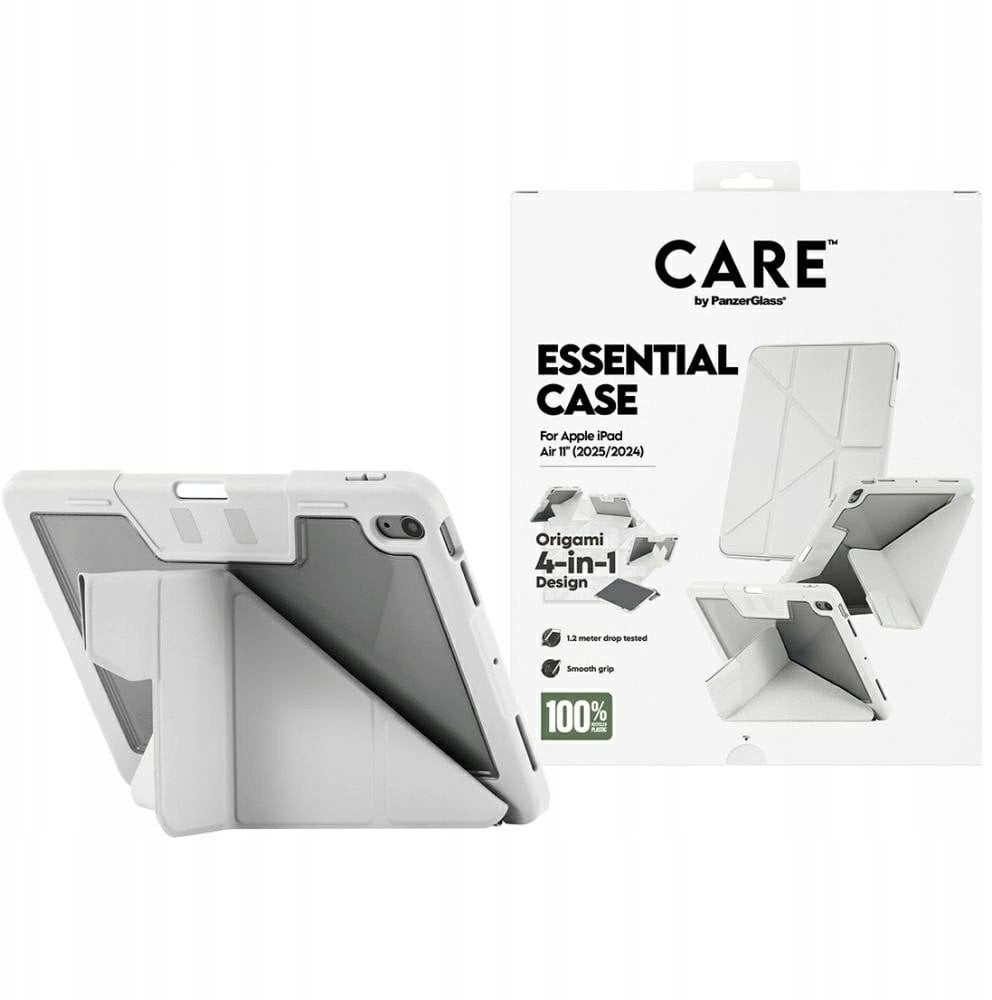 Etui Care by PanzerGlass Y fold do iPad Air 11" (2024/2025) jasnoszary