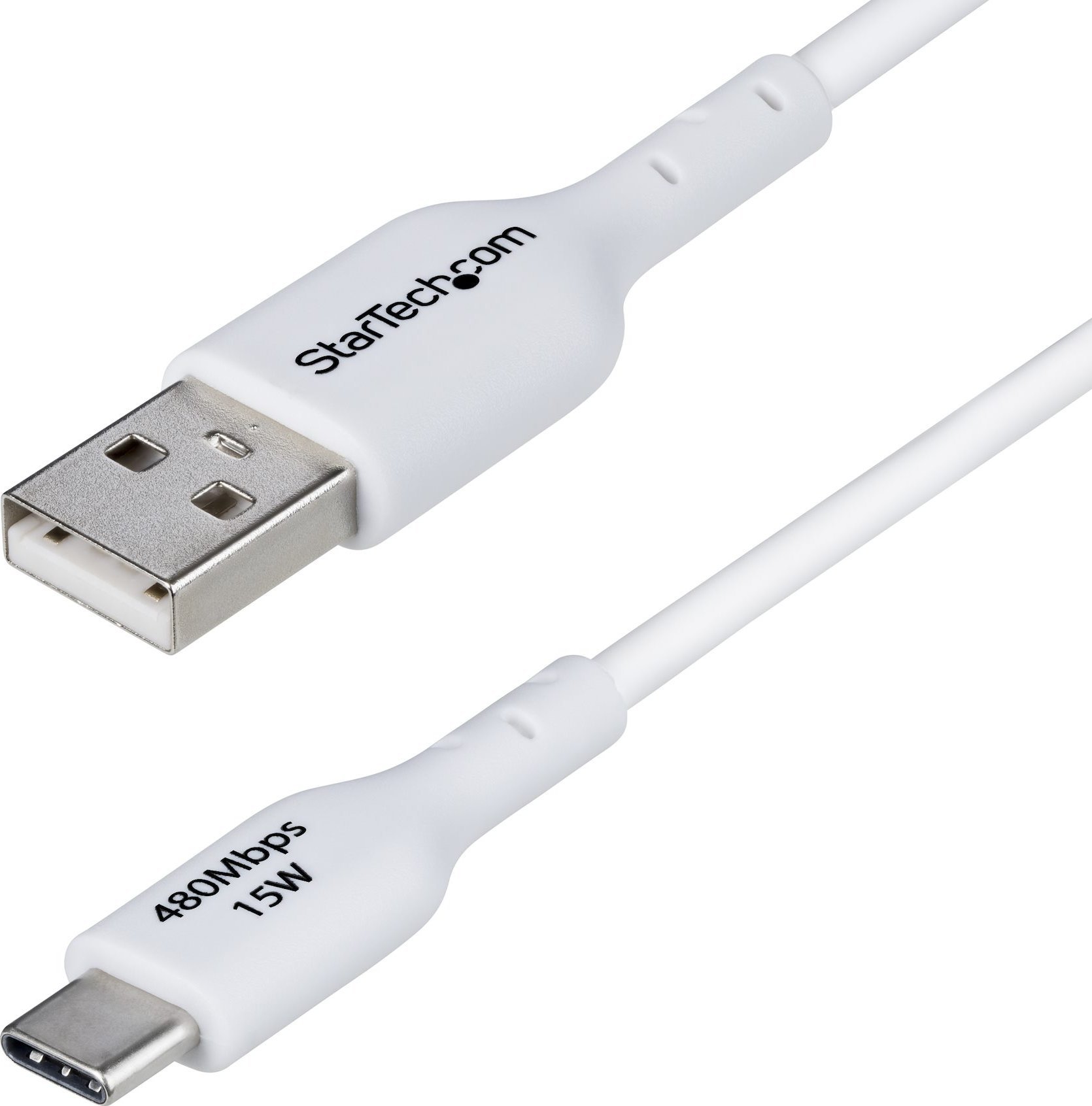 StarTech USB2AC1MNCWHE kabel USB USB 2.0 1 m USB A USB C Biały