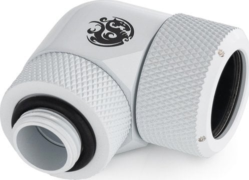 BitsPower Bitspower Advanced Multi-Link Adapter Anschluss 90 Grad G1/4 Zoll AG auf 16mm AD Hardtube - drehbar, weiß