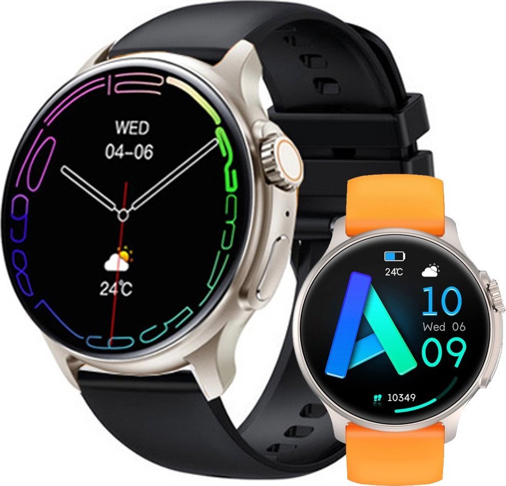 Smartwatch Rubicon Zegarek SMARTWATCH Rubicon RNCF12 black/orange