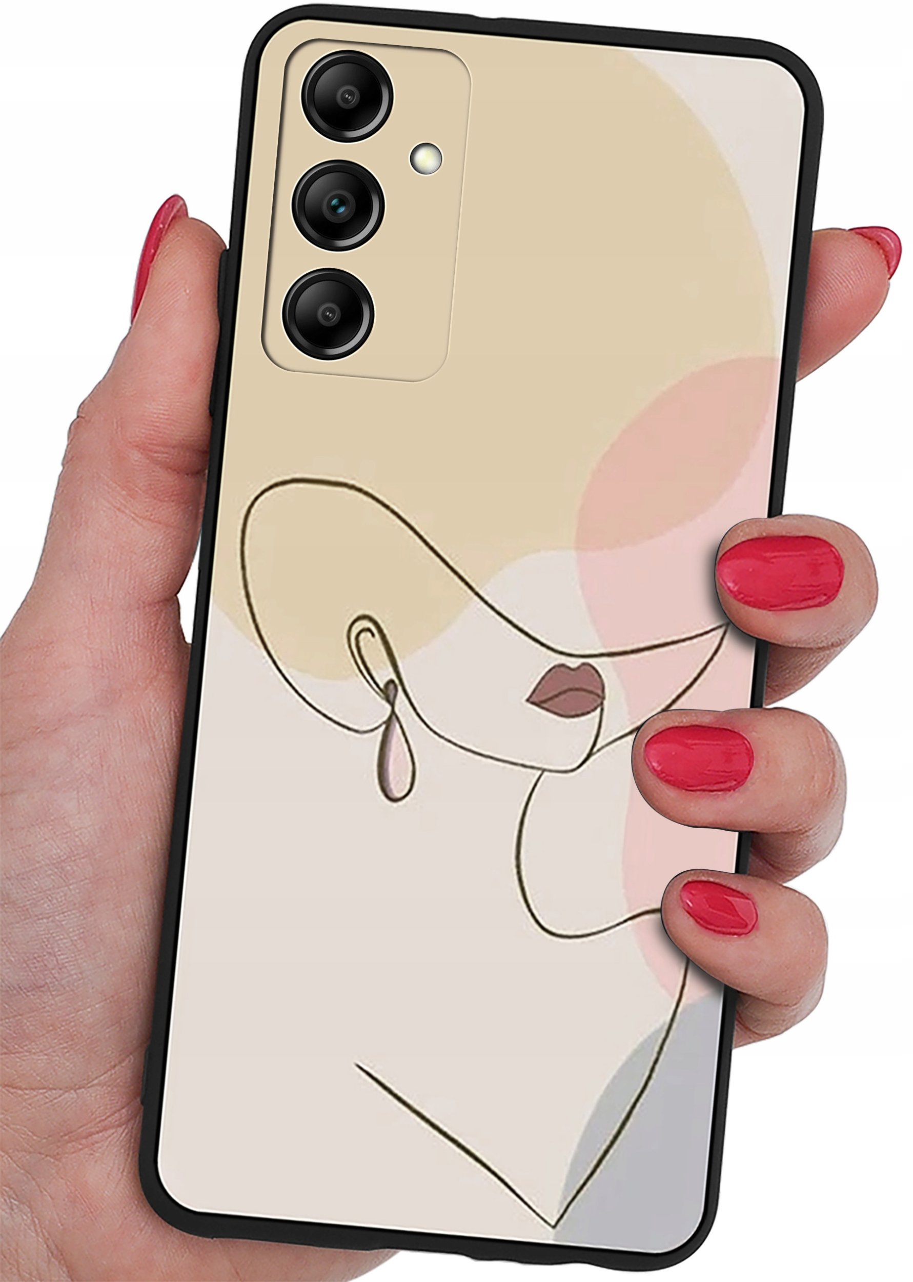 ETUI do Samsung Galaxy A15 CASE WZORY SOFT MATT PLECKI + SZKŁO 9H