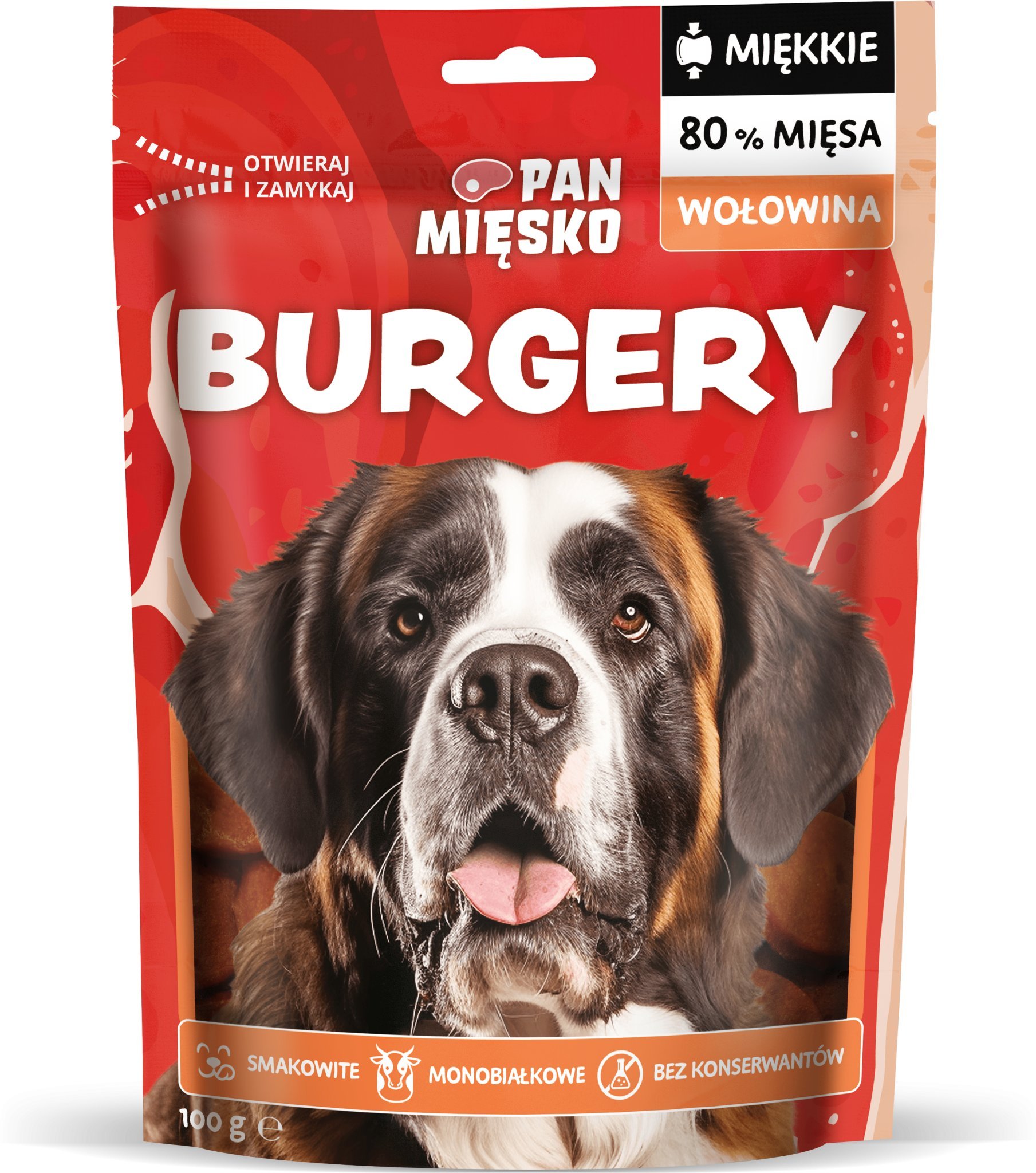 Przysmak dla psa Burgery Wołowina (dorosły) 100g
