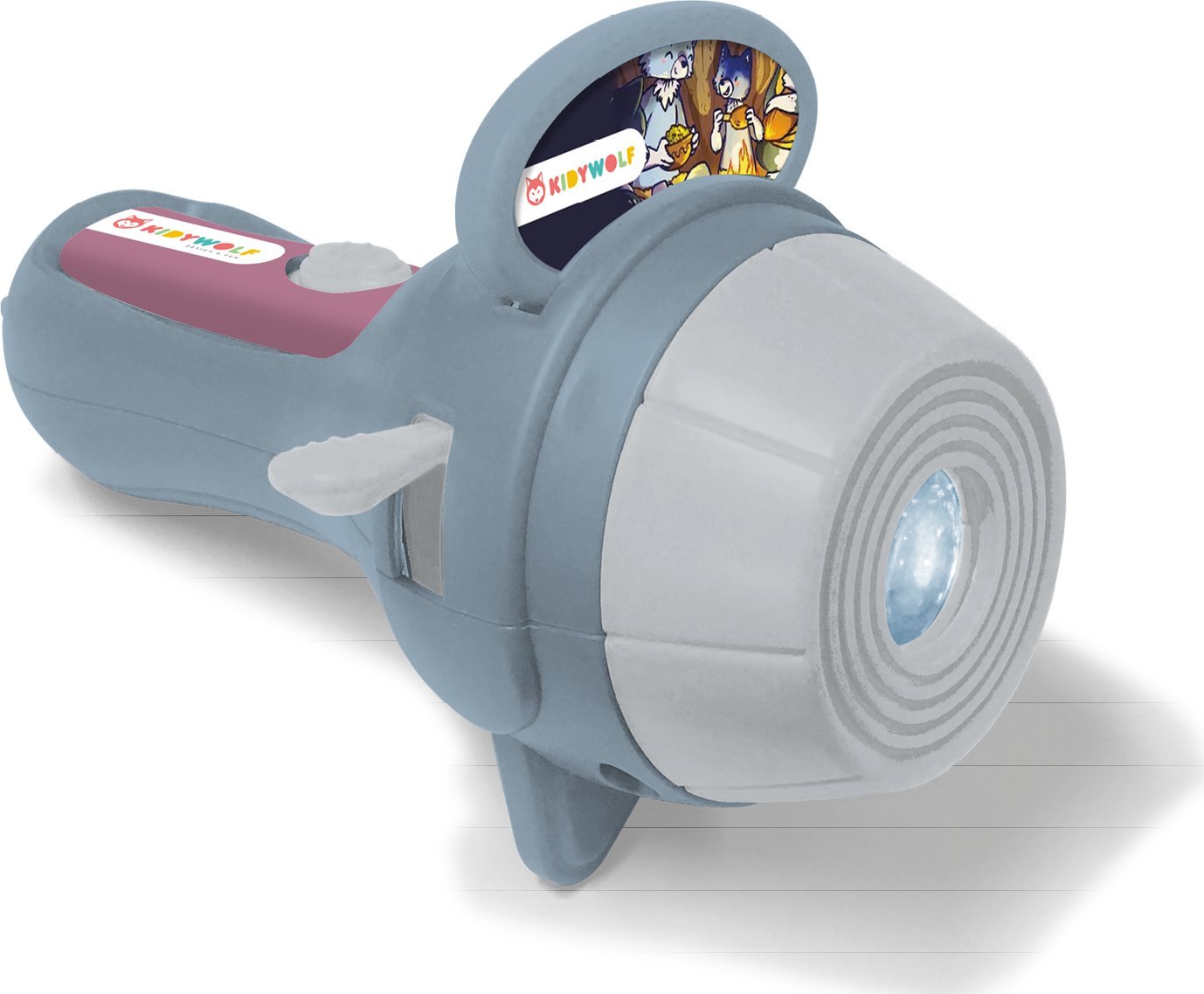 NEC Kidywolf Projector Torch grey incl. 3 Picture Slides