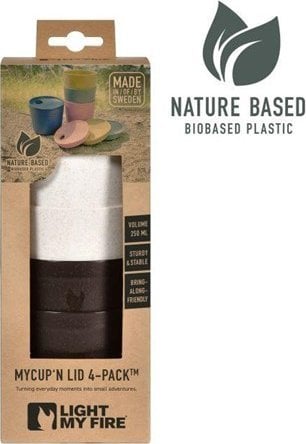 Light My Fire Light My Fire MyCup`n Lid Short 4-pack cocoa cream