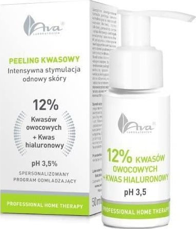 Ava Ava Laboratorium Professional Home Therapy Kwasy Owocowe 12% + Kwas Hialuronowy 50Ml