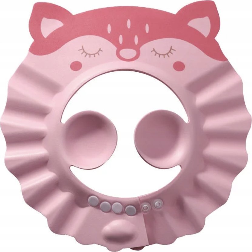 Daszek / Rondo Kąpielowe do Mycia Głowy Dzieci - Różowy Jelonek