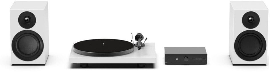 Gramofon Pro-Ject Audio Systems Colorful Audio System E - System Hi-Fi typu wszystko w jednym z gramofonem - Satynowa biel
