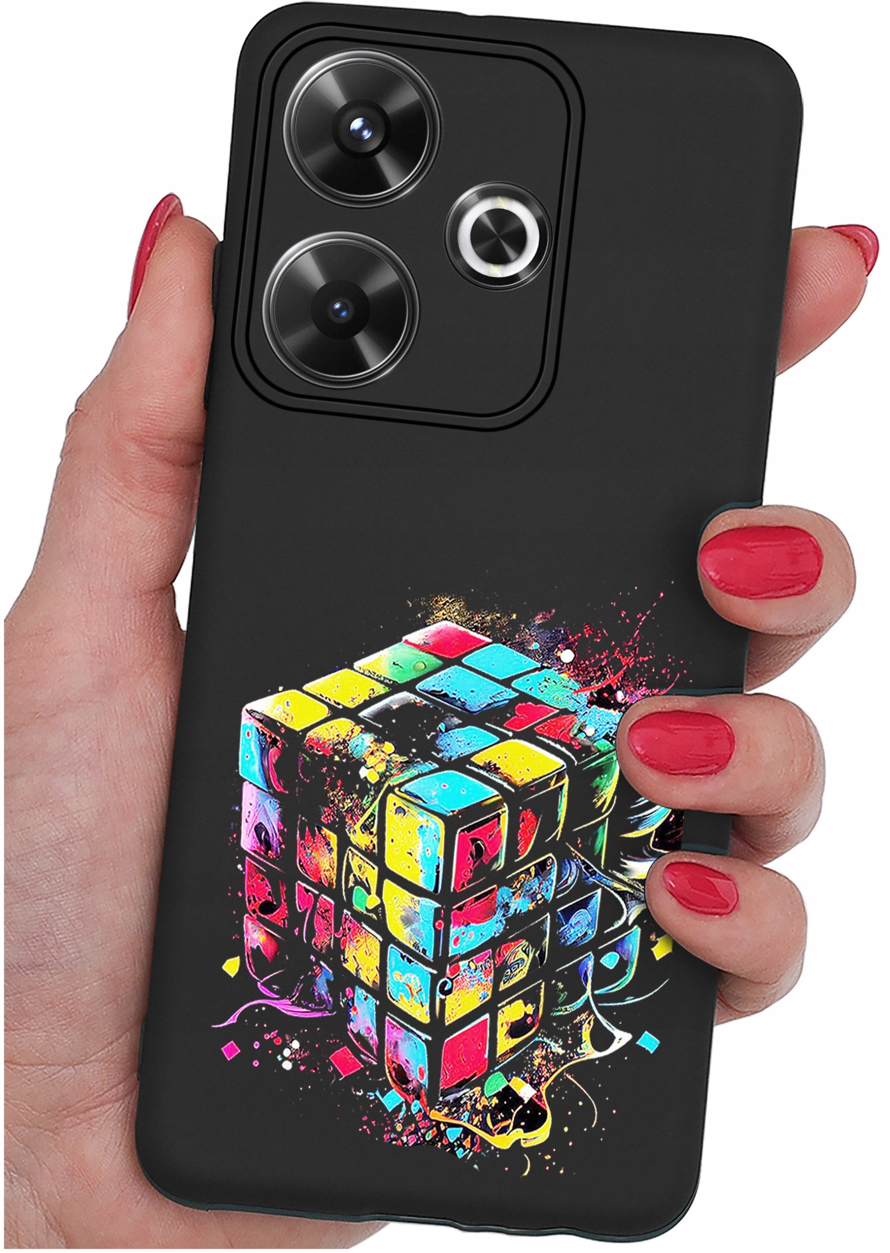 Etui do Xiaomi Redmi 13 4G WZORY |SILIKONOWE MATT CASE + SZKŁO 9H