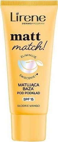 Lirene Lirene Matt Match! Matująca baza pod podkład SPF 15, 30 ml - Długi termin ważności!