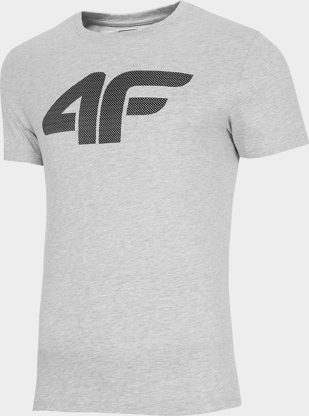 4f Koszulka męska H4Z22-TSM353 Chłodny jasny szary melanż r.M