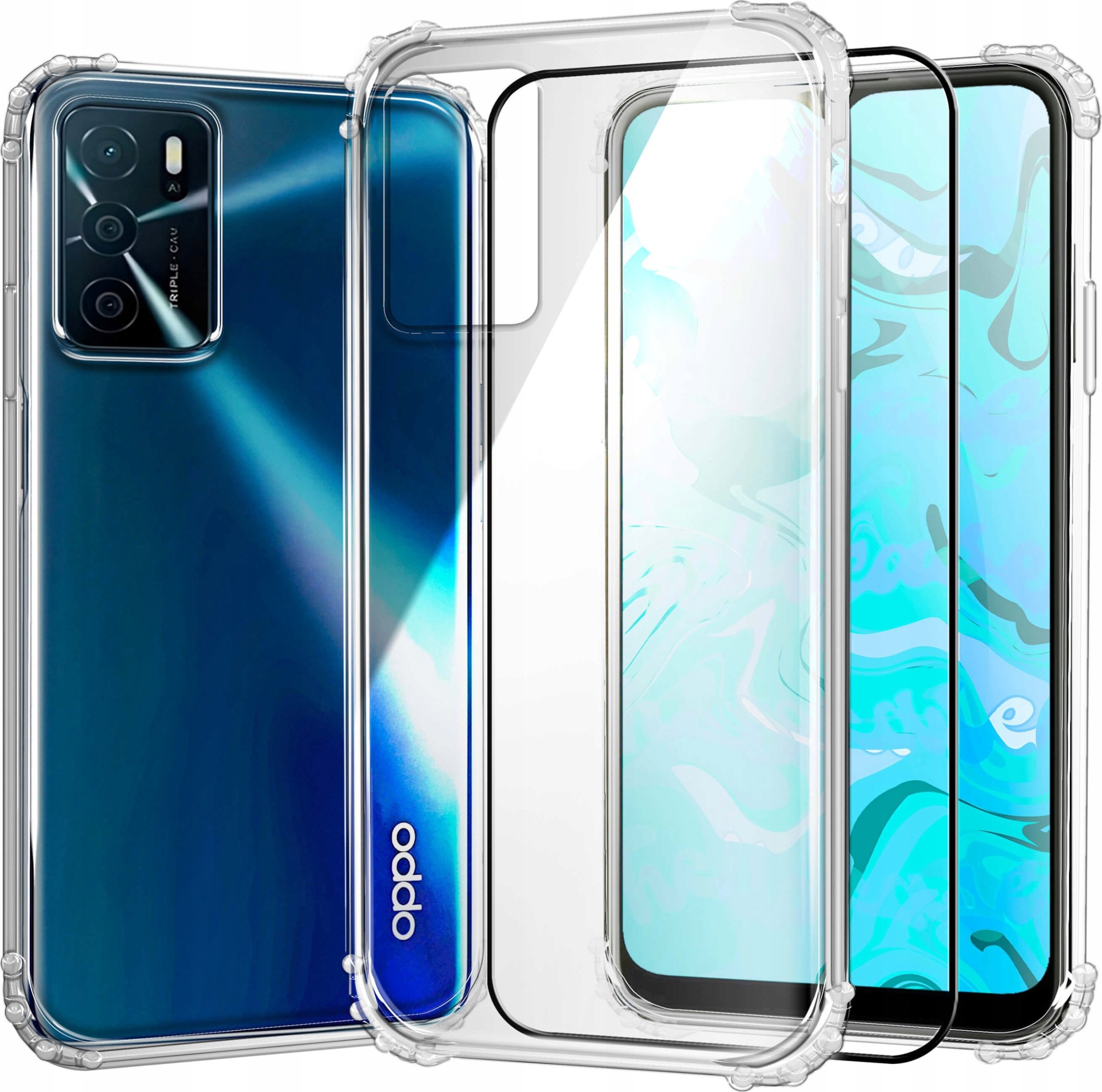 Hello Case ETUI PANCERNE DO OPPO A16 / A16S | CASE SILIKON GUMOWE SLIM SHOCK SZKŁO