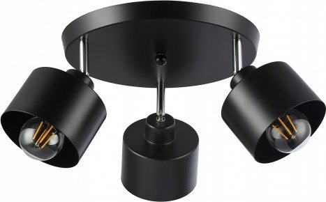 Lampa wisząca Orno Loftowa lampa sufitowa (wisząca) LED E27 - czarna x3, okrągła