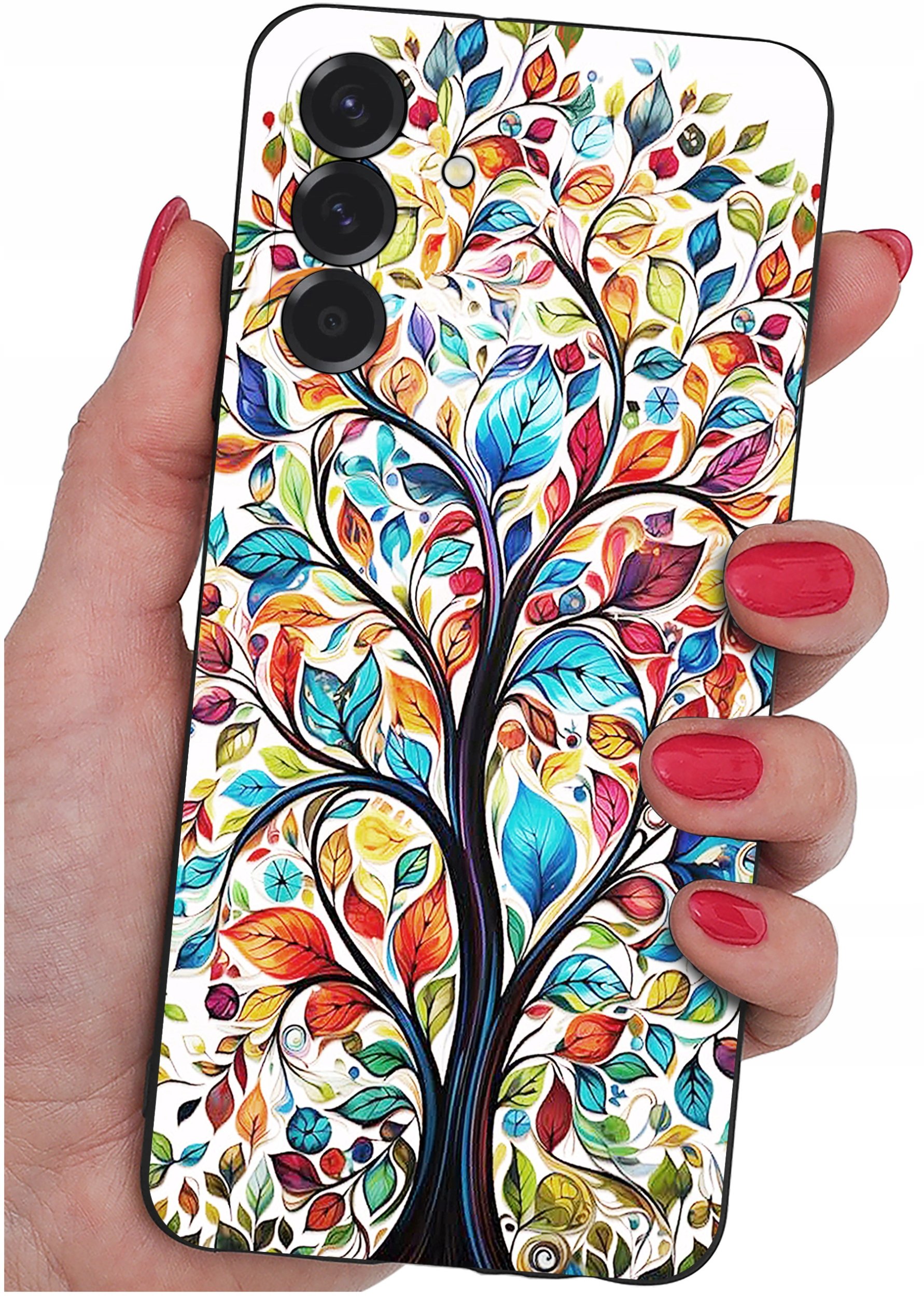 ETUI do Samsung A56 5G | WZORY | SILIKONOWE MATT CASE + SZKŁO 9H