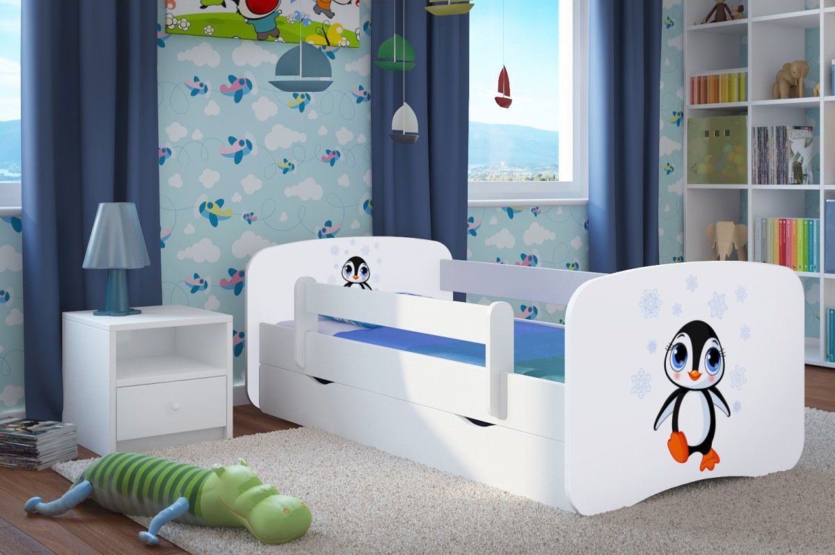 Elior Łóżko dla dziecka z szufladą Happy 2X mix 80x180 - białe