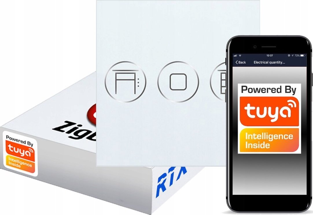 RTX Włącznik Rolet Klawisz Dotykowy ZigBee TUYA RTX SH