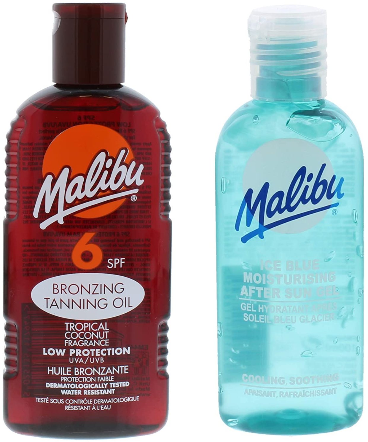 Malibu SPF6 Olejek Brązujący 200ml + Żel Po Opalaniu 100ml