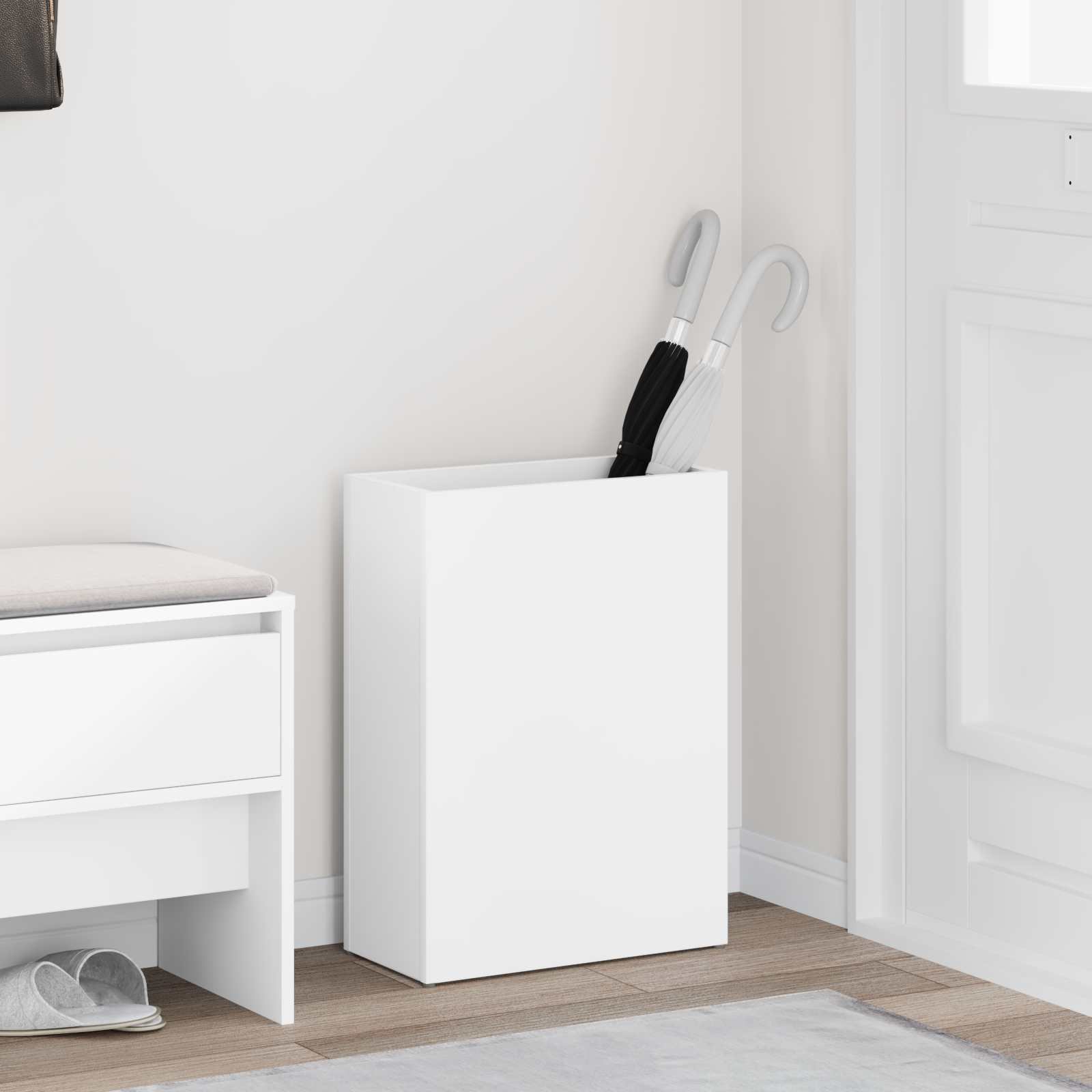 vidaXL Stojak na parasol z przechowywaniem Biały 40 x 20 x 55,5 cm