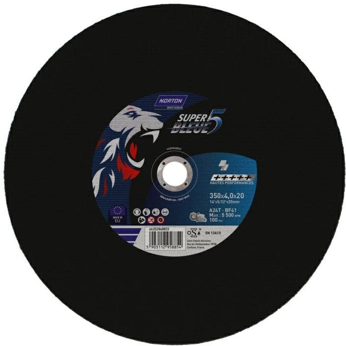 NORTON SHIELD. 350 x4.0 x 20 A 24 T-BF41 FOR METAL FOR STHILA