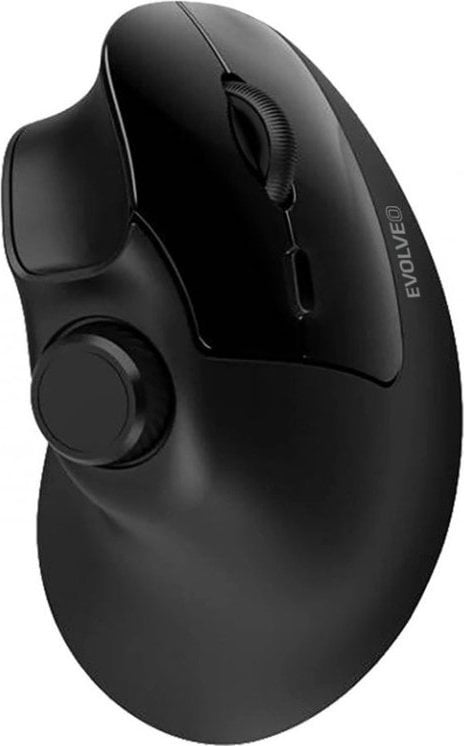 Mysz Evolveo EVOLVEO Pionowa mysz TwinVerti, Ergonomiczna mysz, 2.4GHz, Bluetooth, czarny