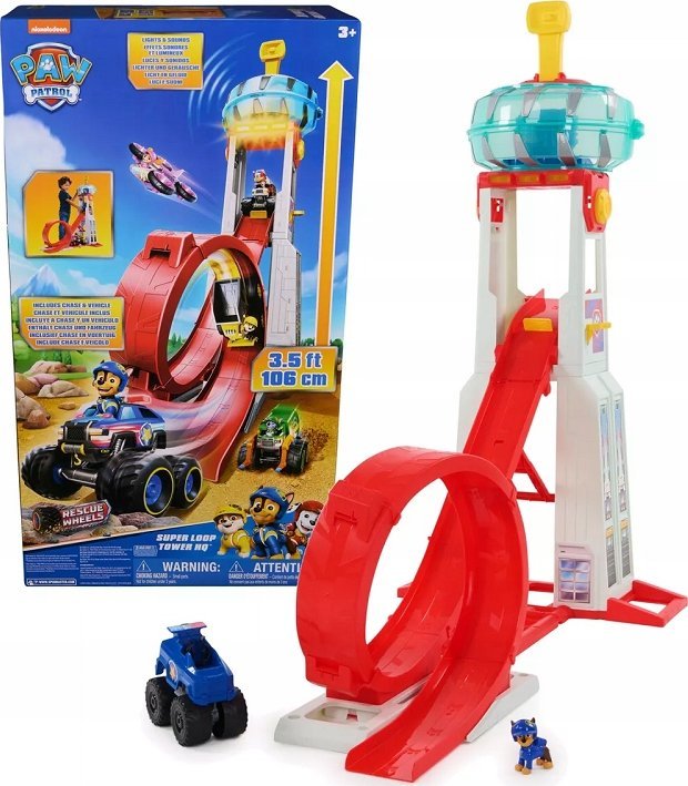 Paw Patrol Tor samochodowy Rescue Wheels Super Loop HQ Tower (6069672)