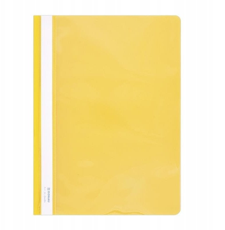 Skoroszyt DONAU, PVC, A4, twardy, 150/160mikr., żó