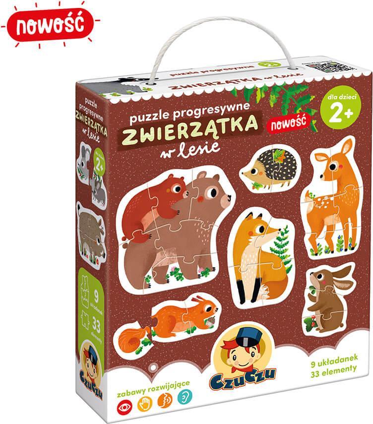 Czuczu Puzzle progresywne - Zwierzštka w lesie