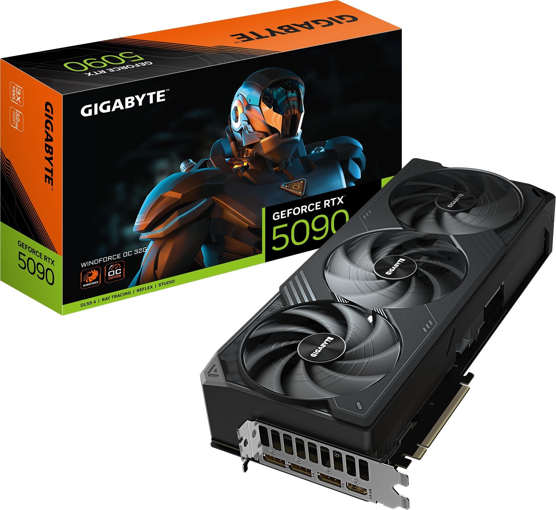 Karta graficzna Gigabyte GeForce RTX 5090 Windforce OC 32GB GDDR7 (GV-N5090WF3OC-32GD)