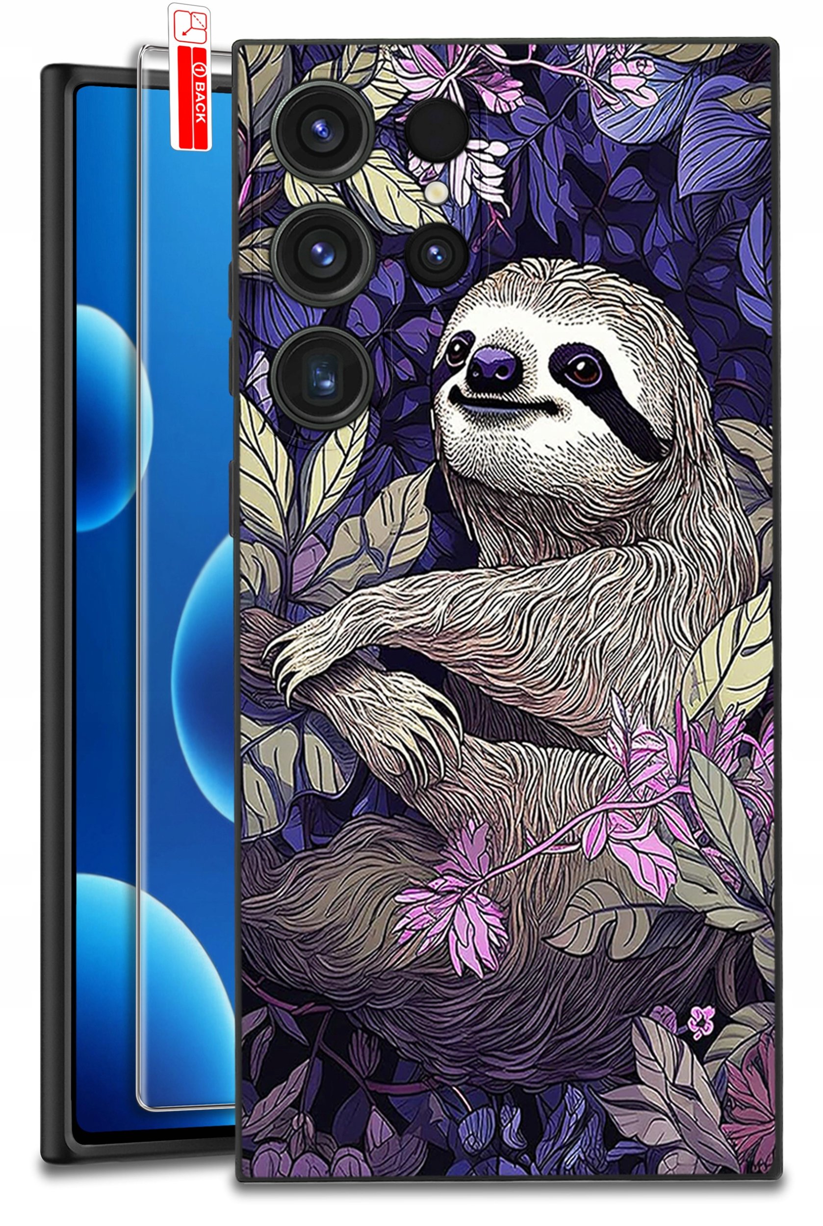 ETUI do Samsung Galaxy S25 Ultra WZORY | SILIKONOWE MATT CASE + SZKŁO 9H