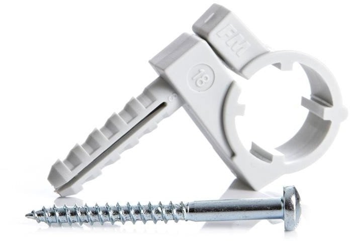 PIPE HOLDER PLASTIC D18 M8 2PCS